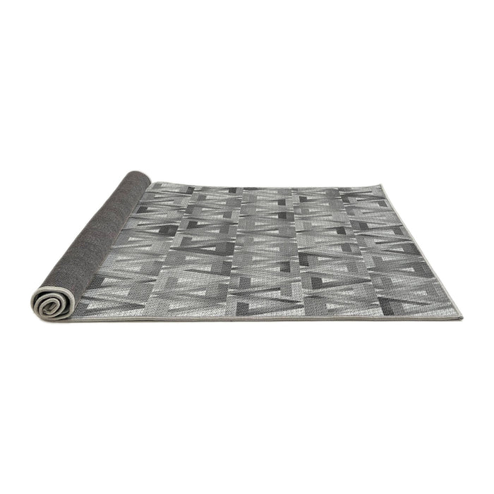 Thickness of Patterned Silver Gray Rug, pat2676gry