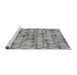 Sideview of Machine Washable Transitional Silver Gray Rug, wshpat2676gry