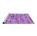 Sideview of Machine Washable Transitional Bright Lilac Purple Rug, wshpat2676pur