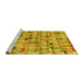 Sideview of Machine Washable Transitional Golden Brown Yellow Rug, wshpat2676yw