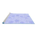 Sideview of Machine Washable Transitional Lavender Blue Rug, wshpat2677blu