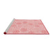 Sideview of Machine Washable Transitional Pastel Red Pink Rug, wshpat2677rd