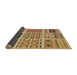 Thickness of Patterned Saddle Brown Rug, pat2678brn