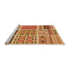 Sideview of Machine Washable Transitional Orange Rug, wshpat2678org