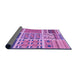 Thickness of Patterned Violet Purple Rug, pat2678pur