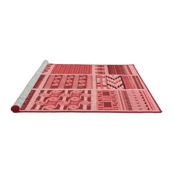 Sideview of Machine Washable Transitional Light Coral Pink Rug, wshpat2678rd