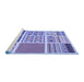 Sideview of Machine Washable Transitional Slate Blue Rug, wshpat2679blu