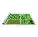 Sideview of Machine Washable Transitional Emerald Green Rug, wshpat2679grn