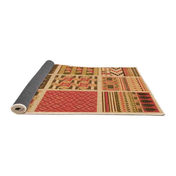 Thickness of Patterned Orange Rug, pat2679org