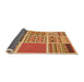 Thickness of Patterned Orange Rug, pat2679org