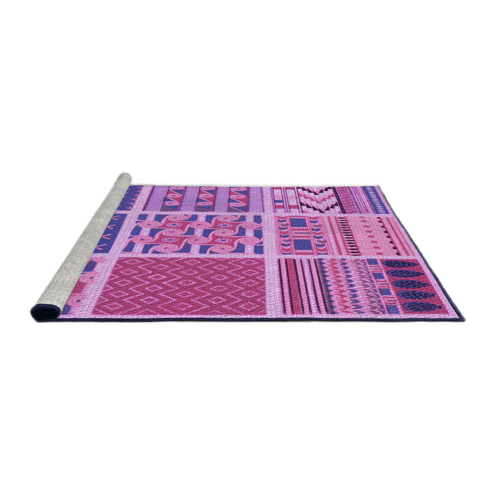 Sideview of Machine Washable Transitional Violet Purple Rug, wshpat2679pur
