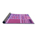 Thickness of Patterned Violet Purple Rug, pat2679pur