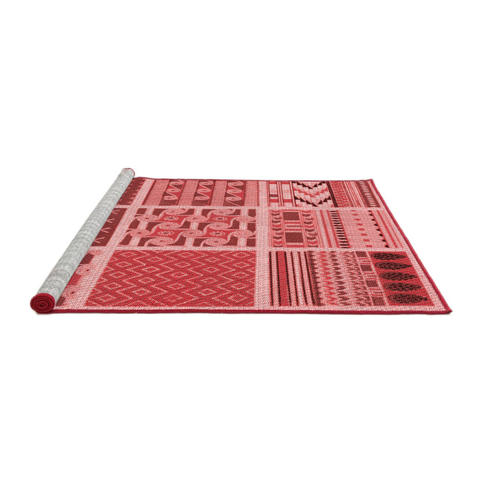 Sideview of Machine Washable Transitional Red Rug, wshpat2679rd
