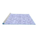 Sideview of Machine Washable Transitional Lavender Blue Rug, wshpat268blu