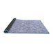 Thickness of Patterned Lavender Blue Rug, pat268blu