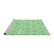 Sideview of Machine Washable Transitional Mint Green Rug, wshpat268grn