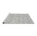 Sideview of Machine Washable Transitional Platinum Gray Rug, wshpat268gry