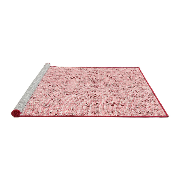 Sideview of Machine Washable Transitional Pink Rug, wshpat268rd