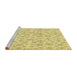 Sideview of Machine Washable Transitional Sun Yellow Rug, wshpat268yw