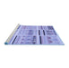 Sideview of Machine Washable Transitional Pastel Blue Rug, wshpat2680blu