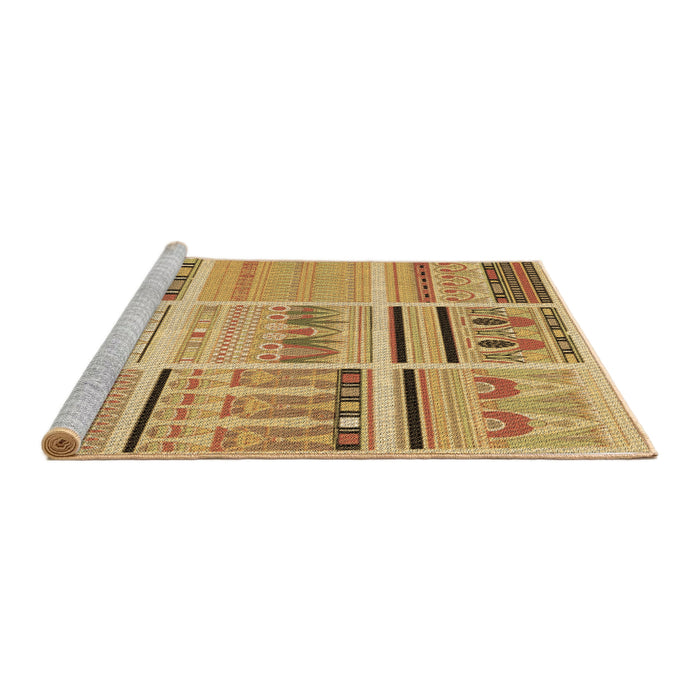 Sideview of Machine Washable Transitional Orange Rug, wshpat2680brn