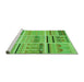 Sideview of Machine Washable Transitional Emerald Green Rug, wshpat2680grn