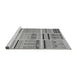 Sideview of Machine Washable Transitional Silver Gray Rug, wshpat2680gry