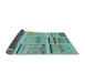 Thickness of Patterned Dull-Sea Green Rug, pat2680lblu