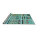 Sideview of Machine Washable Transitional Dull-Sea Green Rug, wshpat2680lblu