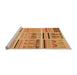 Sideview of Machine Washable Transitional Orange Rug, wshpat2680org