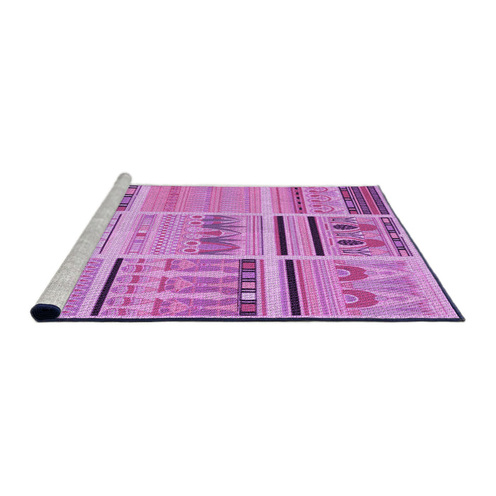 Sideview of Machine Washable Transitional Violet Purple Rug, wshpat2680pur