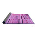 Thickness of Patterned Violet Purple Rug, pat2680pur