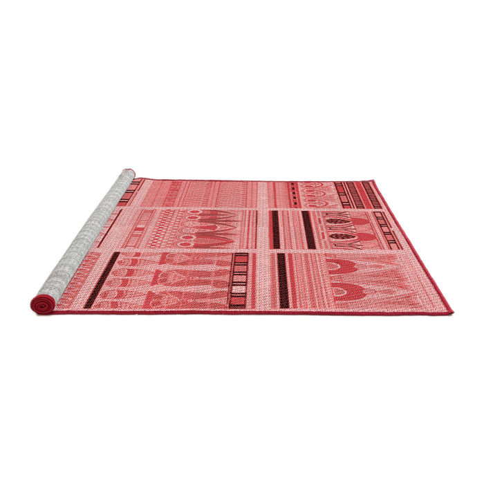 Sideview of Machine Washable Transitional Light Salmon Pink Rug, wshpat2680rd