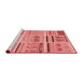 Sideview of Machine Washable Transitional Light Salmon Pink Rug, wshpat2680rd