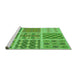 Sideview of Machine Washable Transitional Emerald Green Rug, wshpat2681grn