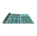Thickness of Patterned Sea Green Rug, pat2681lblu