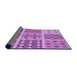 Thickness of Patterned Violet Purple Rug, pat2681pur