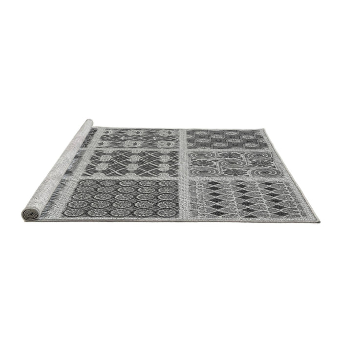 Sideview of Machine Washable Transitional Cloud Gray Rug, wshpat2682gry