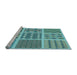 Sideview of Machine Washable Transitional Aquamarine Stone Green Rug, wshpat2682lblu