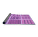 Thickness of Patterned Violet Purple Rug, pat2682pur