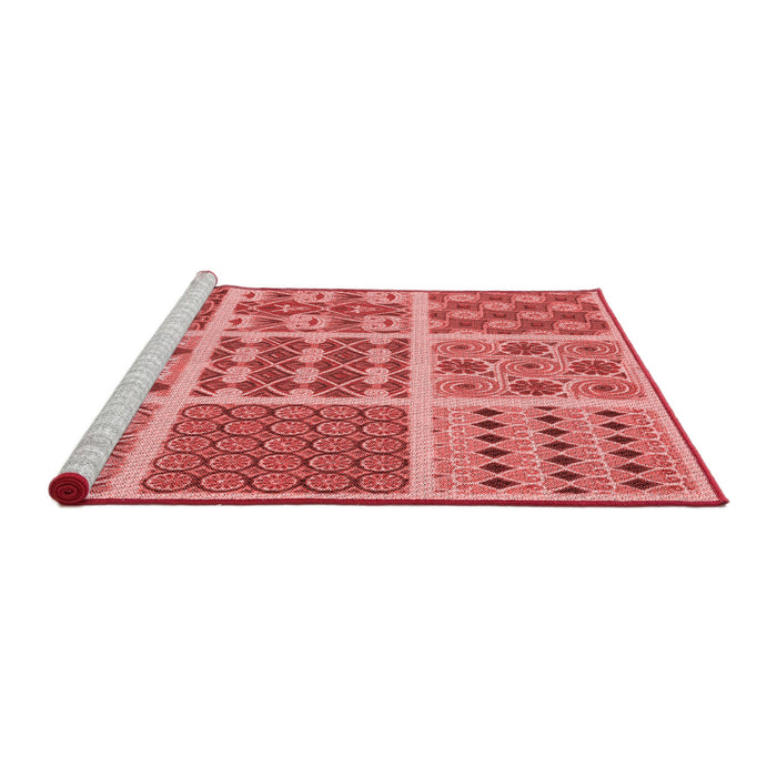 Sideview of Machine Washable Transitional Light Coral Pink Rug, wshpat2682rd