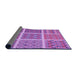 Thickness of Patterned Violet Purple Rug, pat2683pur