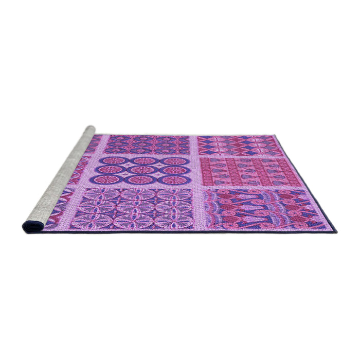 Sideview of Machine Washable Transitional Violet Purple Rug, wshpat2683pur