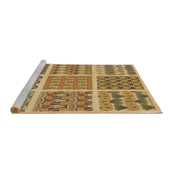 Sideview of Machine Washable Transitional Orange Rug, wshpat2684brn