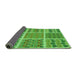 Thickness of Patterned Emerald Green Rug, pat2684grn