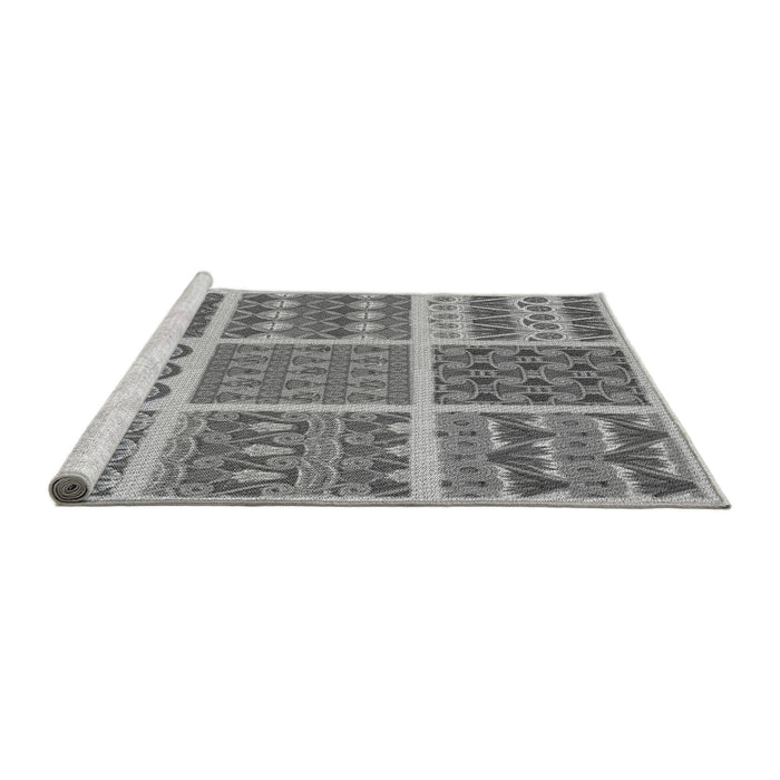 Sideview of Machine Washable Transitional Cloud Gray Rug, wshpat2684gry