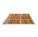 Sideview of Machine Washable Transitional Orange Rug, wshpat2684org