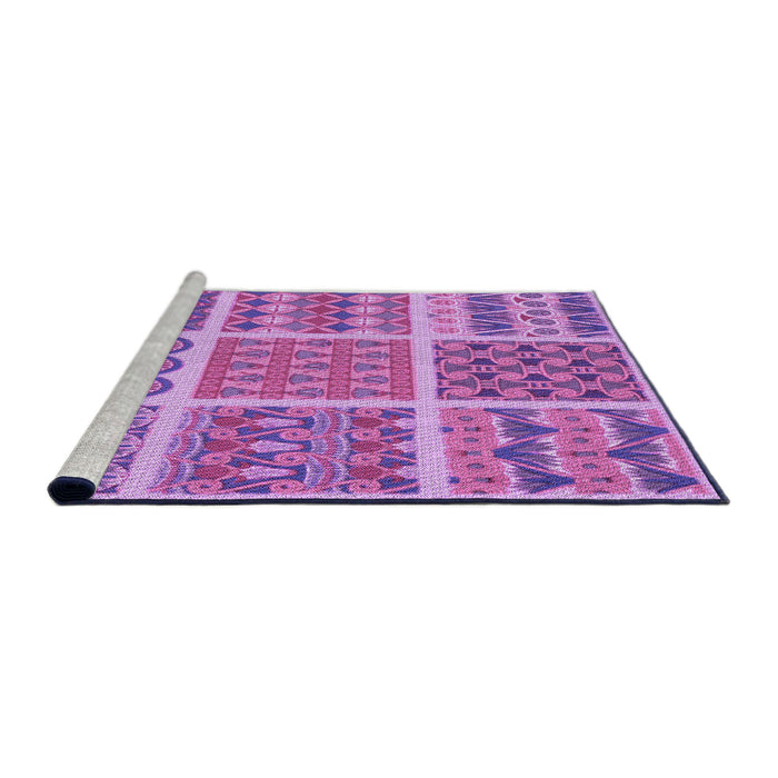 Sideview of Machine Washable Transitional Violet Purple Rug, wshpat2684pur