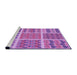 Sideview of Machine Washable Transitional Violet Purple Rug, wshpat2684pur