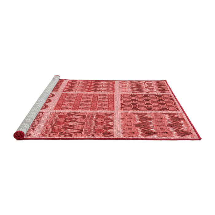 Sideview of Machine Washable Transitional Red Rug, wshpat2684rd